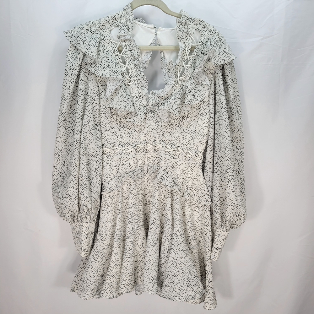 Beulah Ruffled Mini Dress Size Medium - Picture 4 of 14